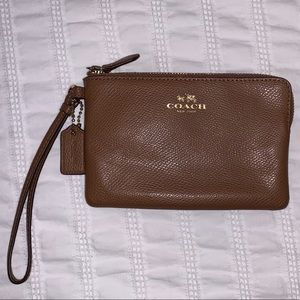 Coach Brown Wrist Clutch